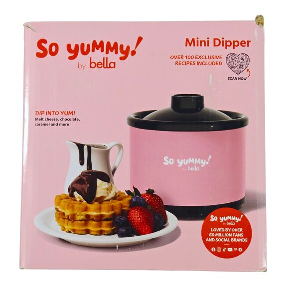 So Yummy! Bella Mini Dipper Electric Fondue - Pink 0.65 Qt / 2.5 cups - Picture 1 of 5